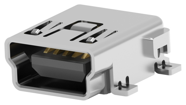 Разъём mini USB TE Connectivity 1-1734035-1