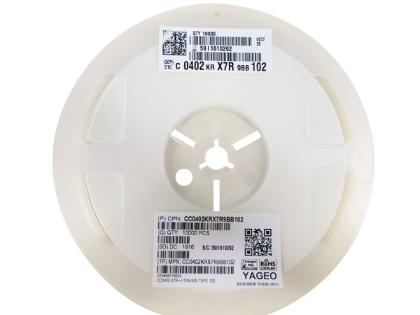 Конденсатор Yageo CC0402KRX7R9BB102